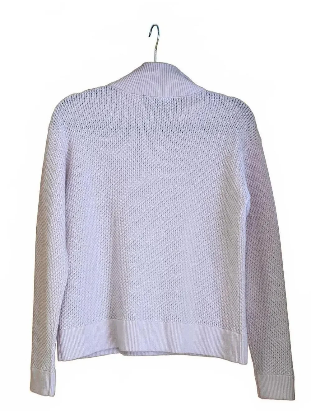 Title Nine Women's Light Pink Merino Wool Blend Half-Zip Sweater, Size Small - Picture 5 of 5
